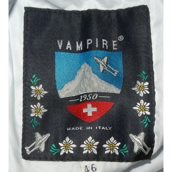 Vampire 1950 Unisex Gray Vest Jacket 46 L Wool Blend Gray Full Zip Lined Pockets - Picture 11 of 12